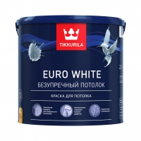 Краска для потолка Tikkurila Euro White белая